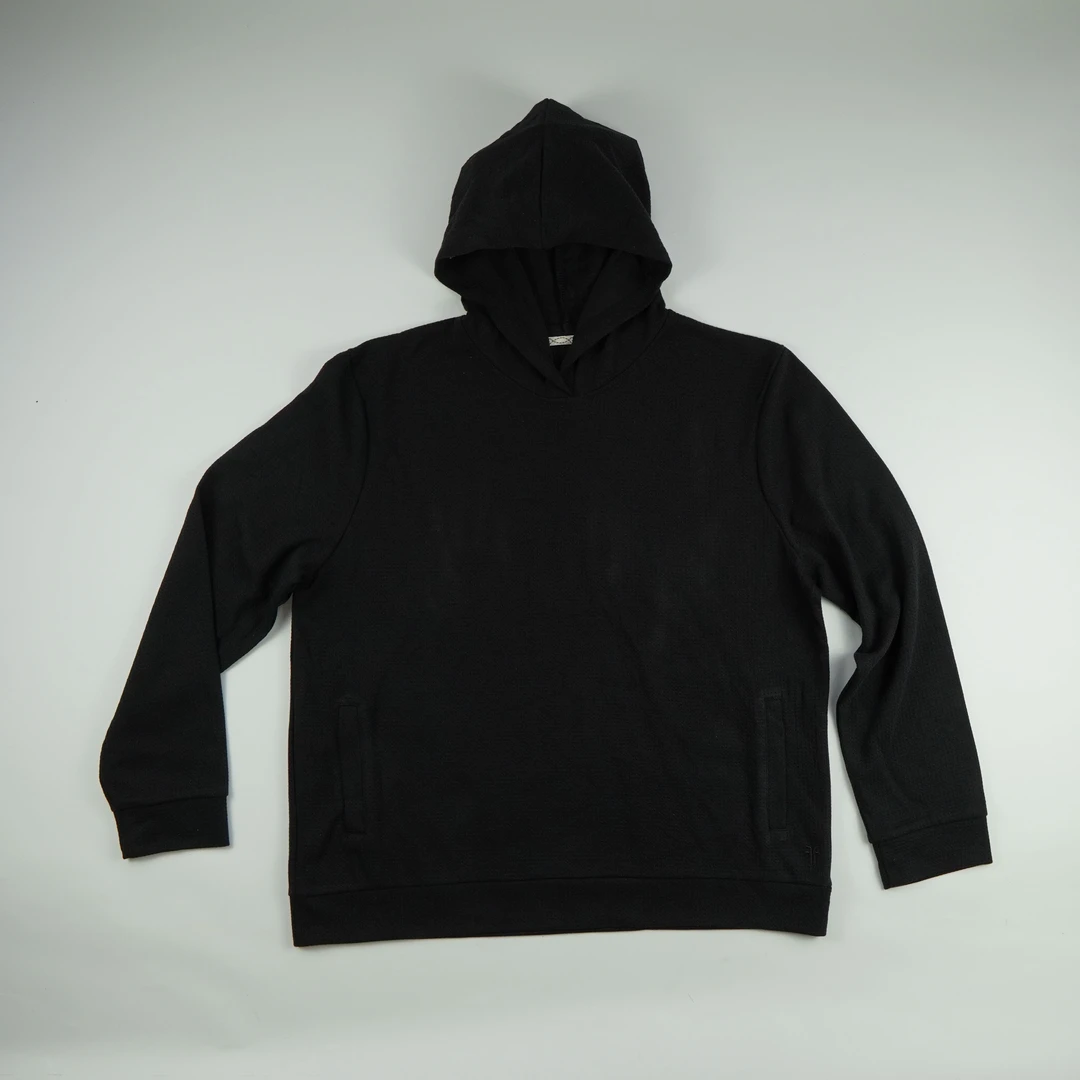 步老板同款连帽长袖男士打底黑色卫衣时尚户外百搭纯色带帽秋休闲