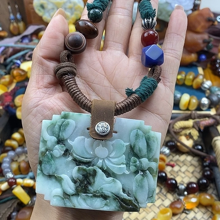 翡翠未镶嵌项链项链