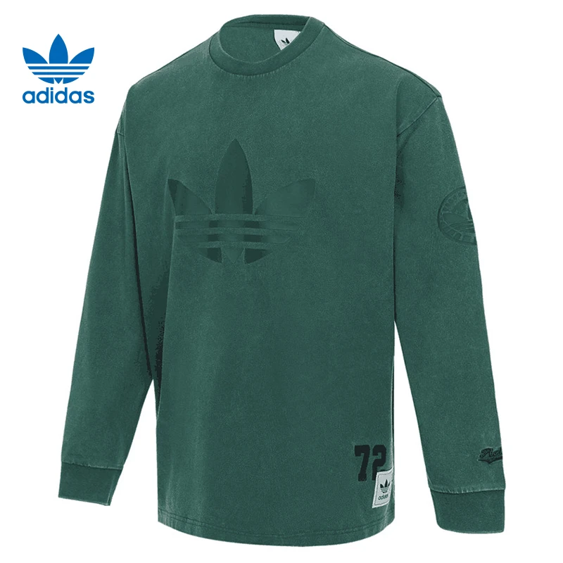 adidas 阿迪达斯三叶草【流光风】男女运动休闲长袖T恤 JN0778