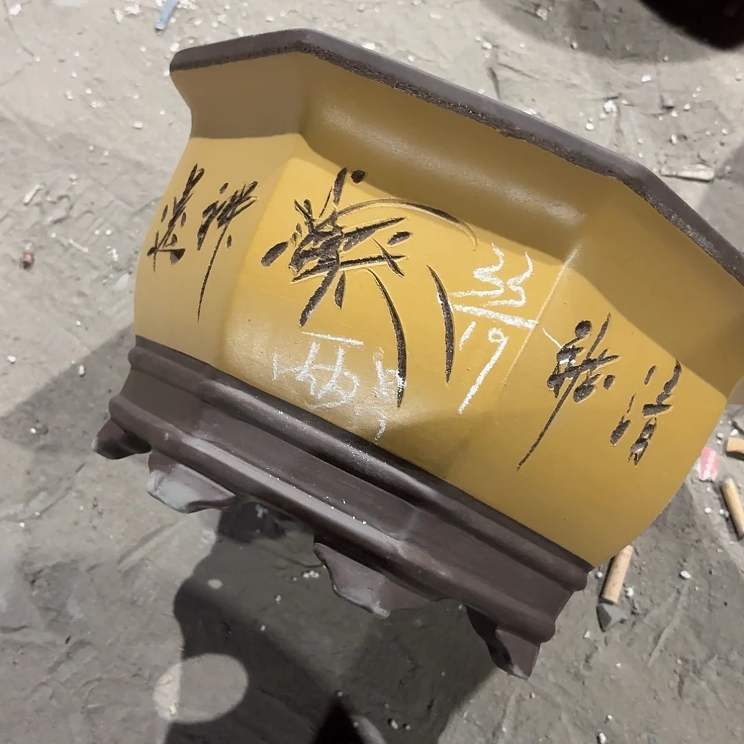 宜兴紫砂花盆，现货发