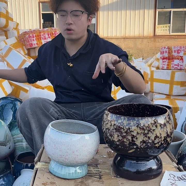 紫砂花盆宜兴紫砂 粗陶花盆