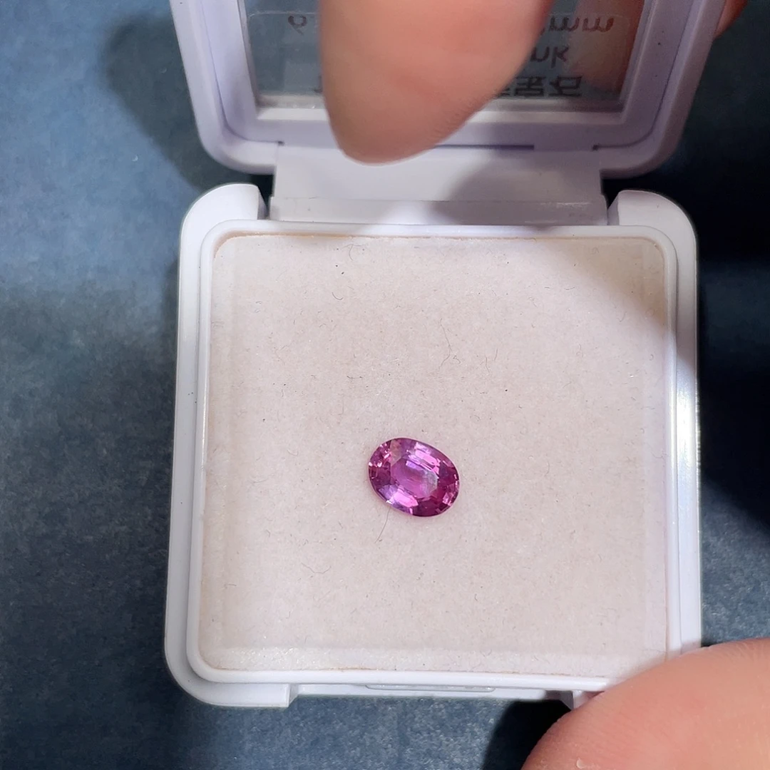 彩色蓝宝石裸石1ct粉蓝宝grc 特价
