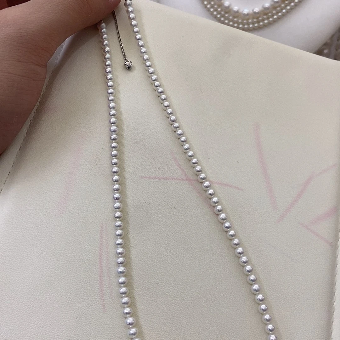 项链银S925镶嵌淡水珍珠