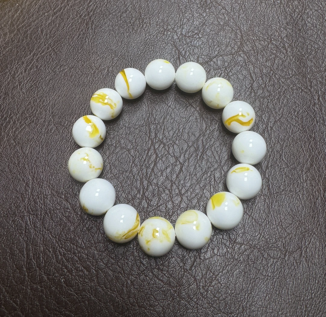 14MM天然漆白时尚饰品手链