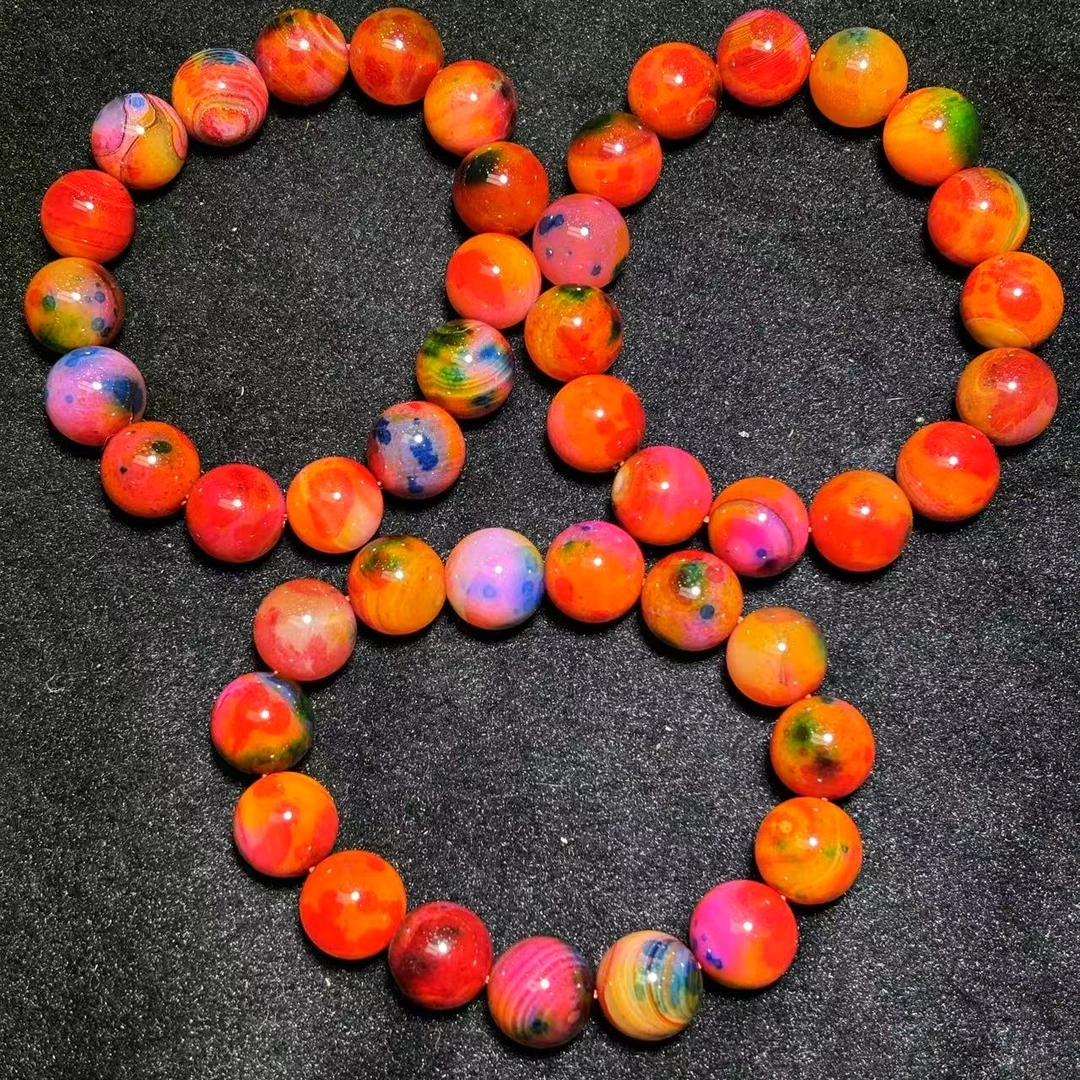 面面来财珠宝q-S6227卡14左右-红花玛瑙手串-多样性发其一