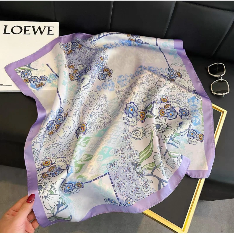 （050）高档丝巾围巾女士披肩新款素雅百搭防晒优雅气质