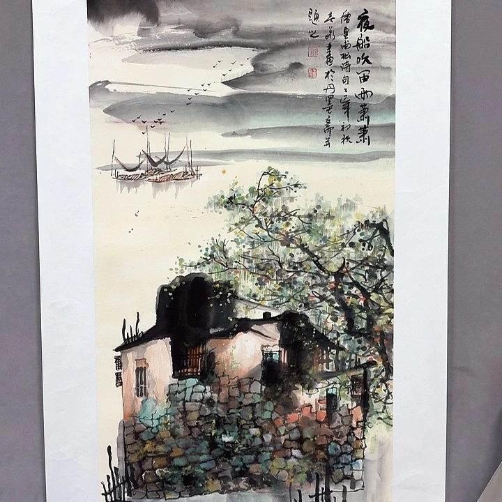 国画亲笔手绘放心去藏