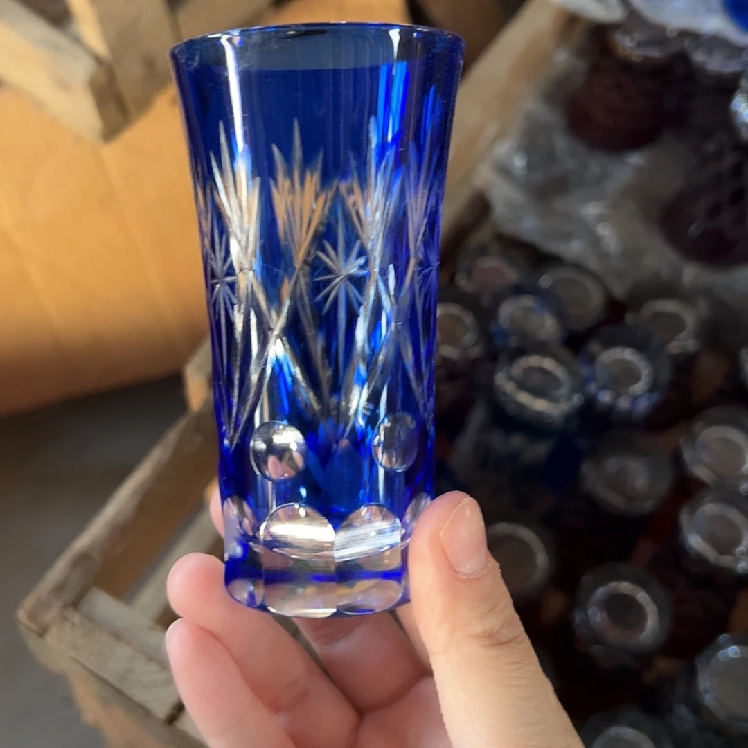 水晶玻璃平底款微瑕一个