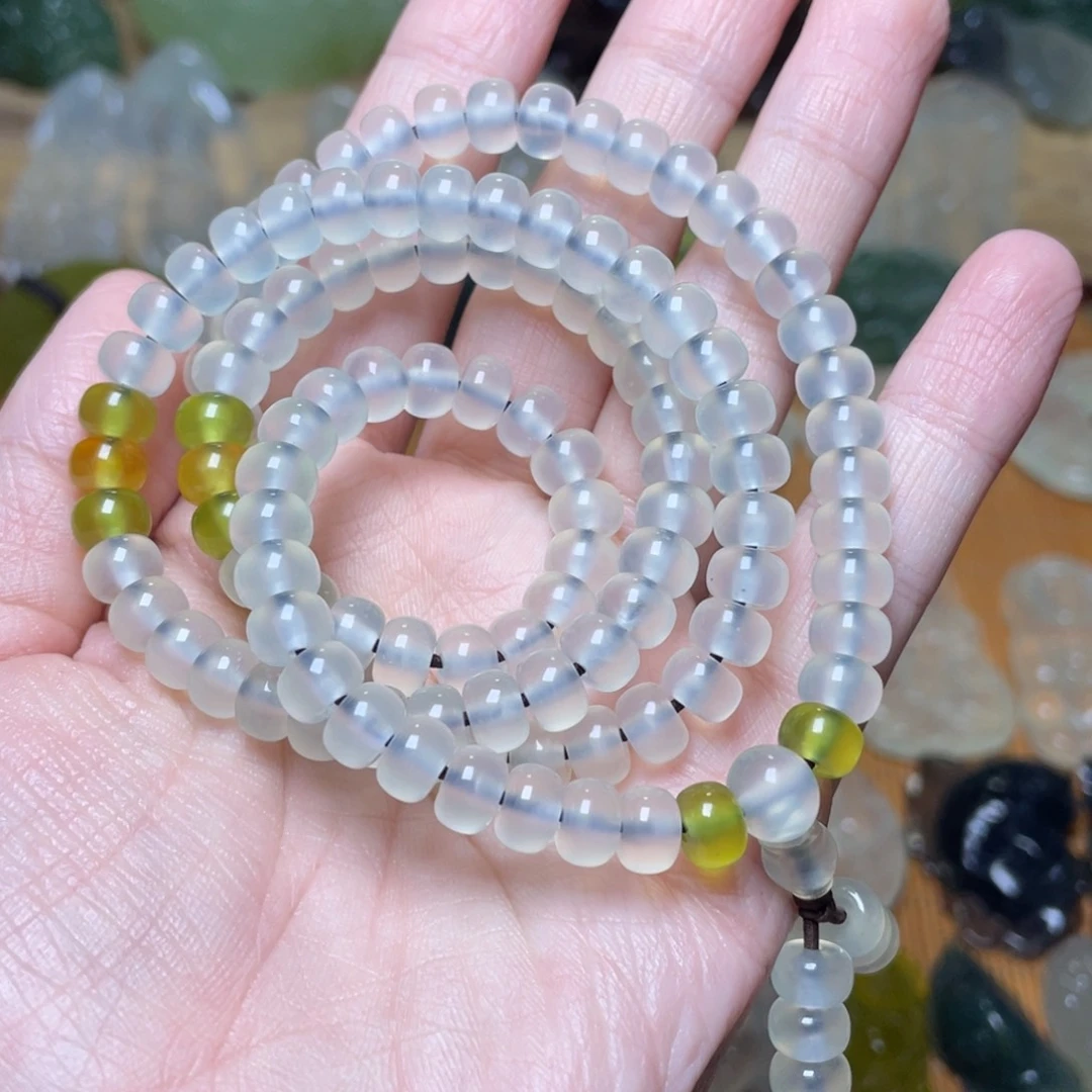 蛇纹石玉108粒未镶嵌林*