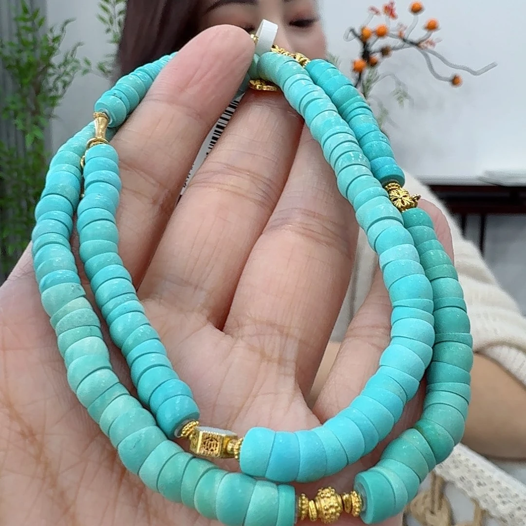 绿松石18K金镶嵌珠宝奇石