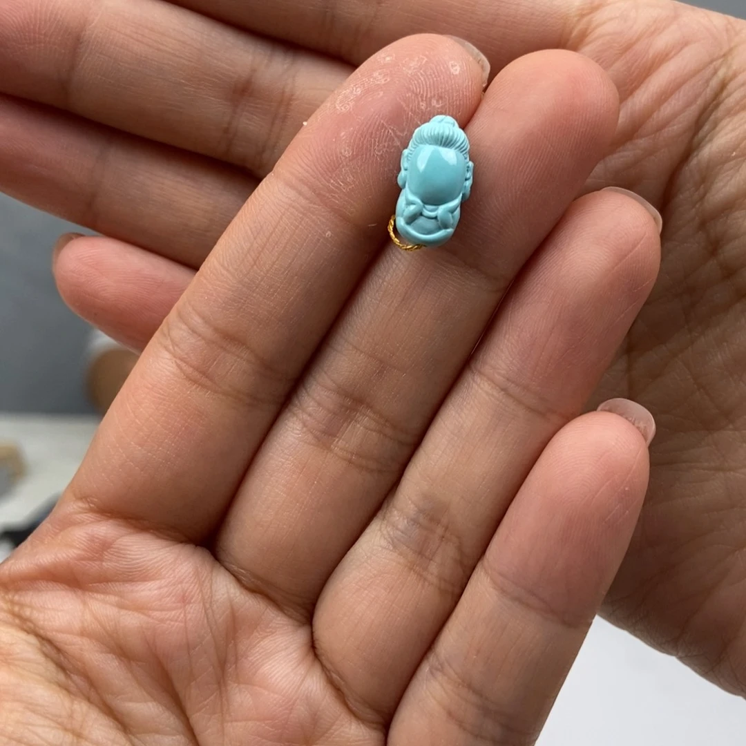 18K金镶嵌绿松石珠宝奇石