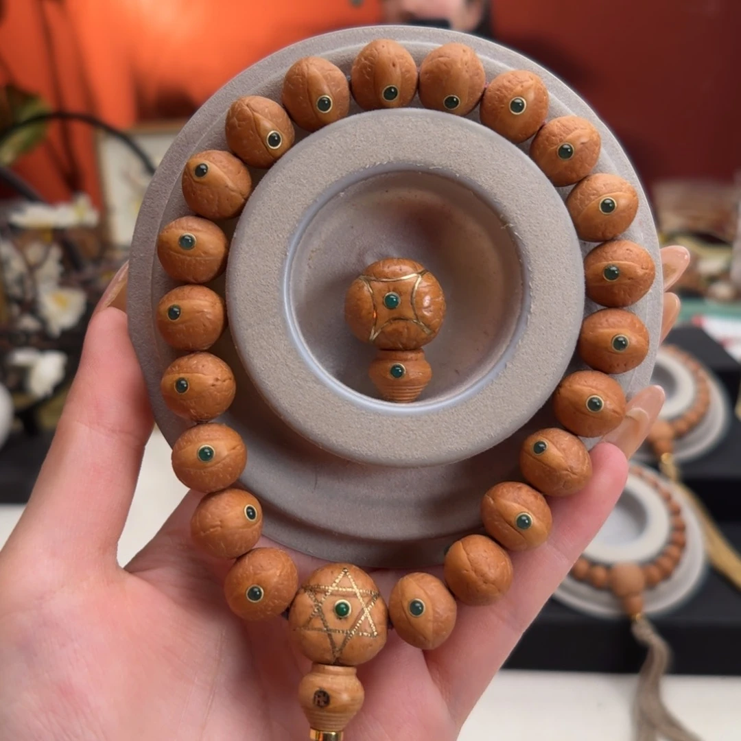 凤眼菩提手串✨***?12.5mm铁籽单圈绿玛