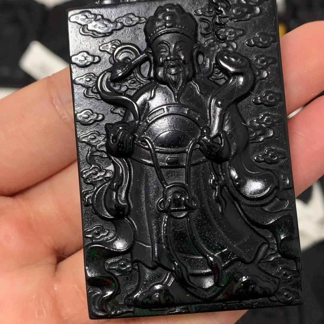 天然缅甸a货钢琴黑挂件