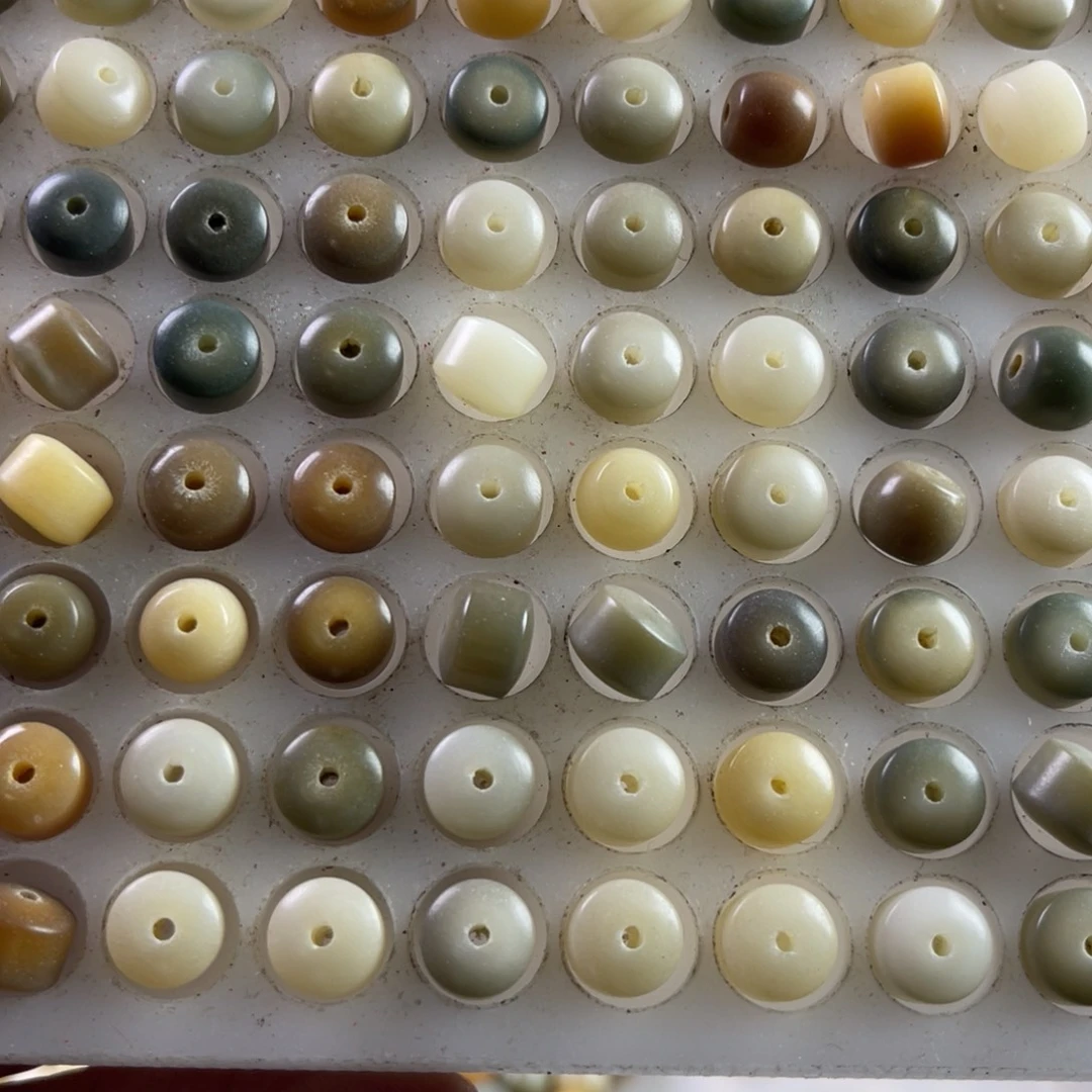 吊坠白玉菩提10-8多宝经纶120颗