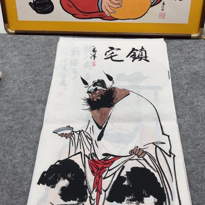国画手绘禅意画一物一拍