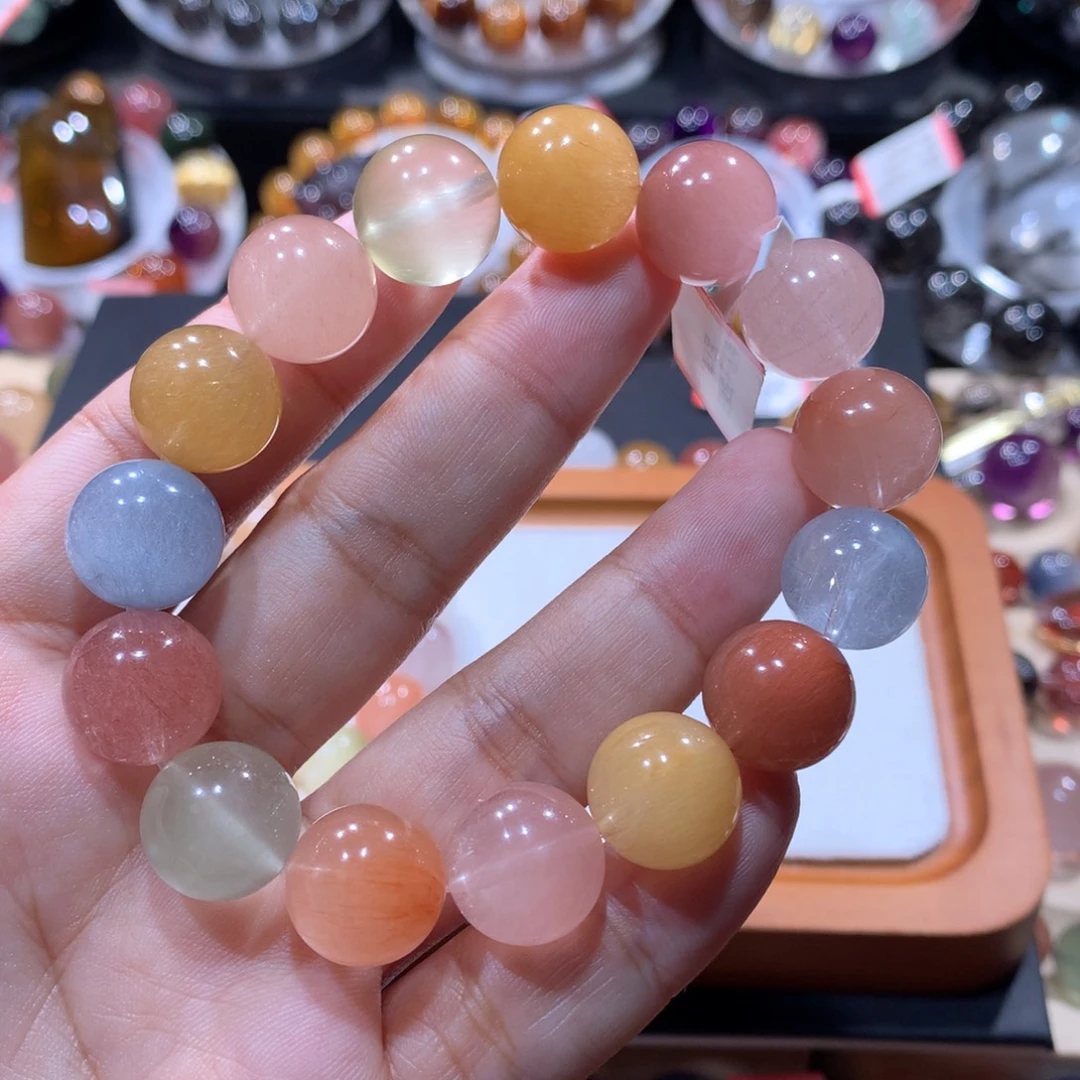 水晶手链未镶嵌彩兔毛13mm
