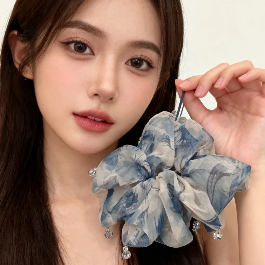 A8009编号紫莹轻奢发饰蝴蝶结发圈