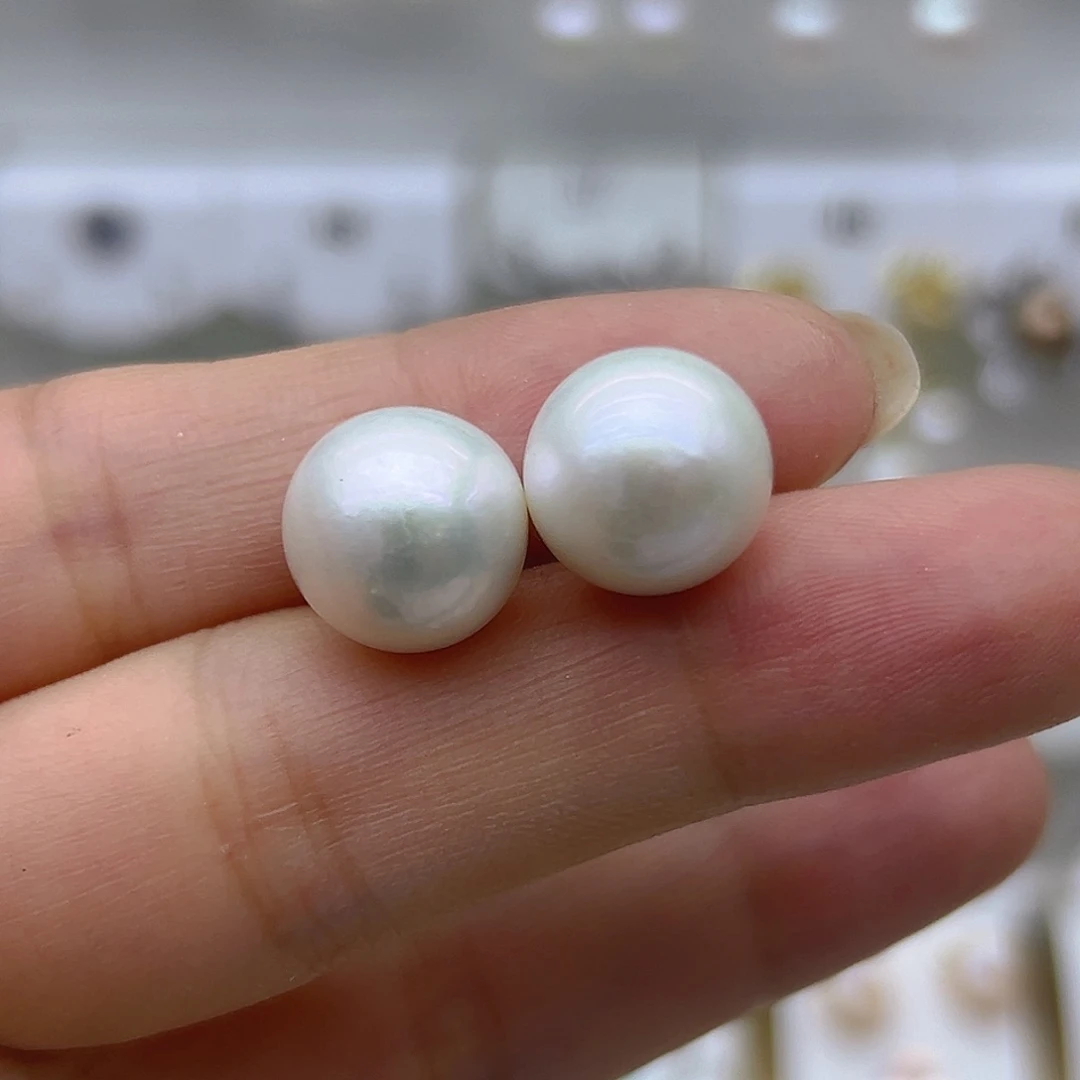 银S925镶嵌耳饰淡水珍珠