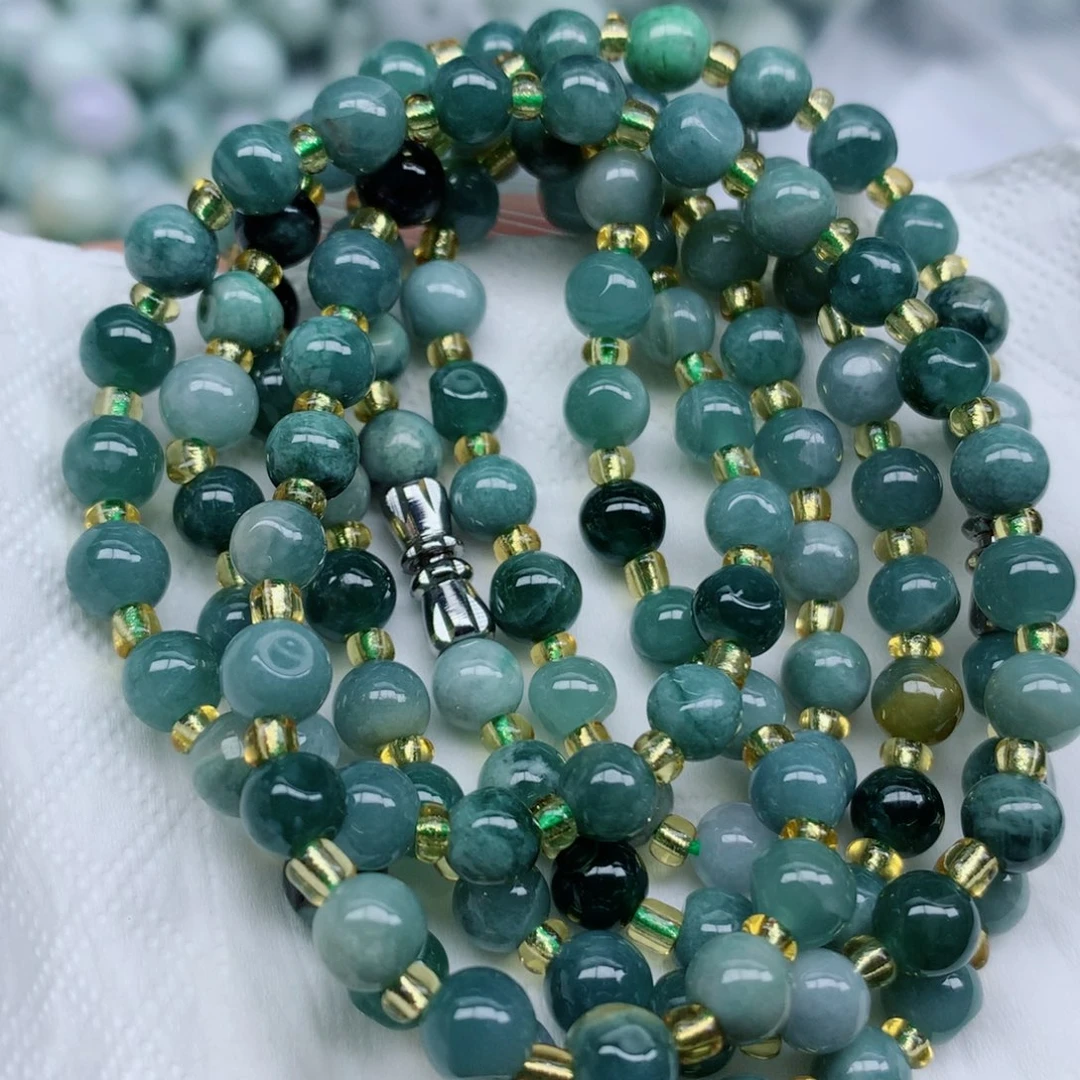 翡翠未镶嵌颈饰珠珠子