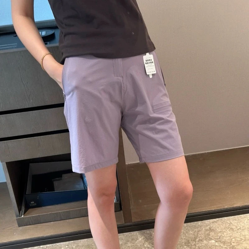 夏季机能户外男女速干轻量化凉感短裤立体裁剪高弹透气五分裤子