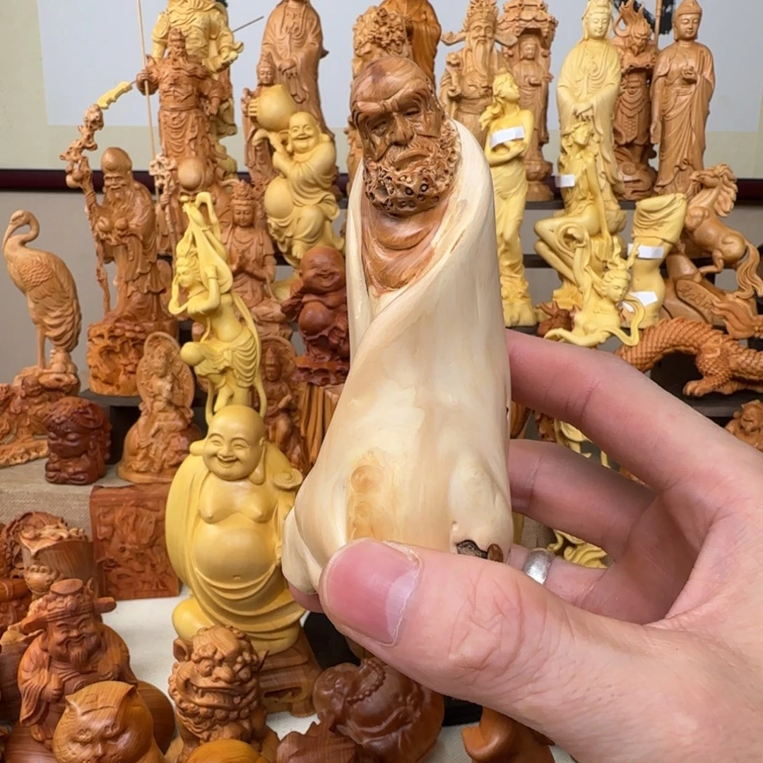 柏木（崖柏）小木匠艺雕一物一拍