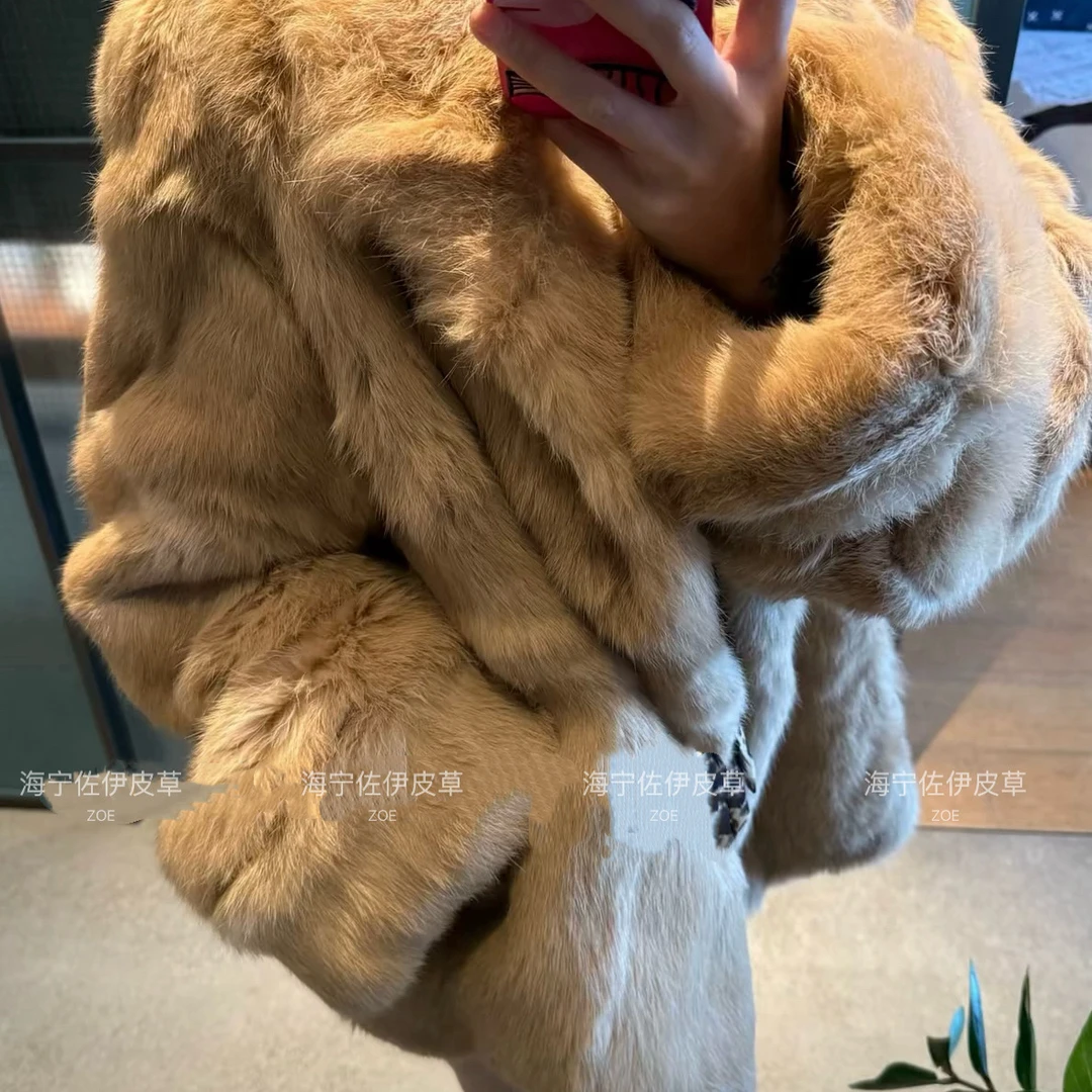 【黄金兔】冬季新款海宁高端皮草顶配版全真毛皮草外套8