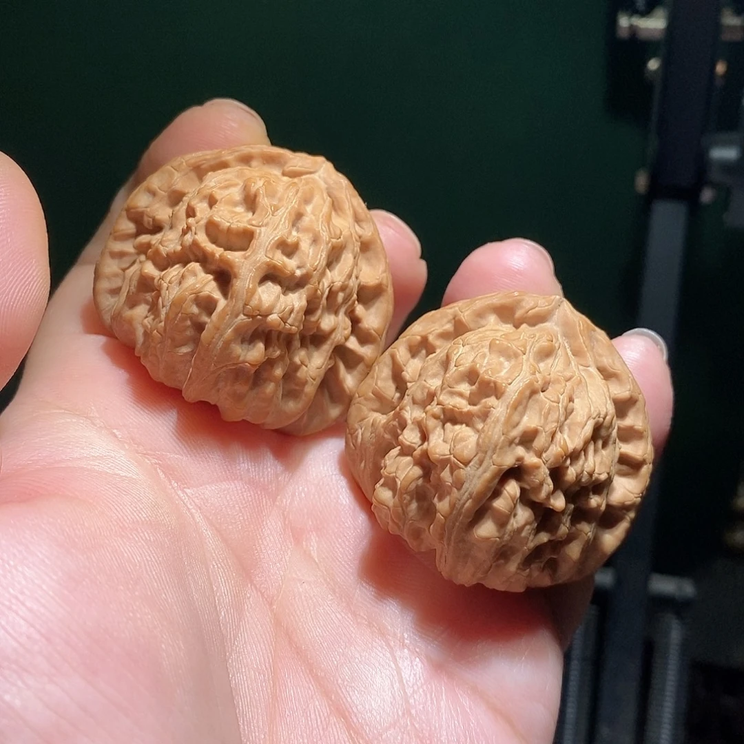 把件文玩核桃42三角白全品