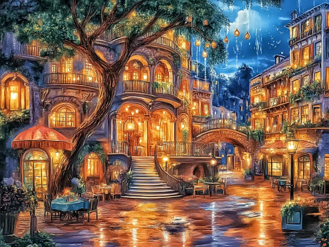 歌剧院100*75大格十字绣精准印花(裸包）