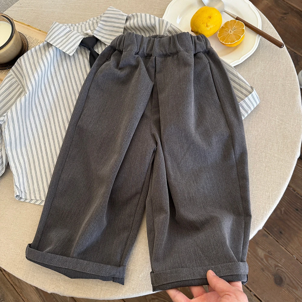 男童春季运动裤长裤2025新款儿童裤子春秋装中小童男孩休闲西装裤