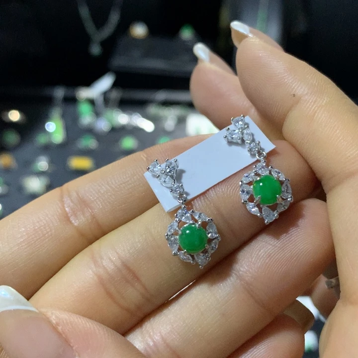 翡翠银S925镶嵌戒指