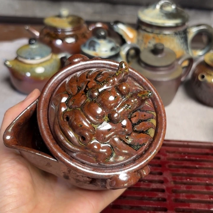 茶杯紫砂敏养彩龙头