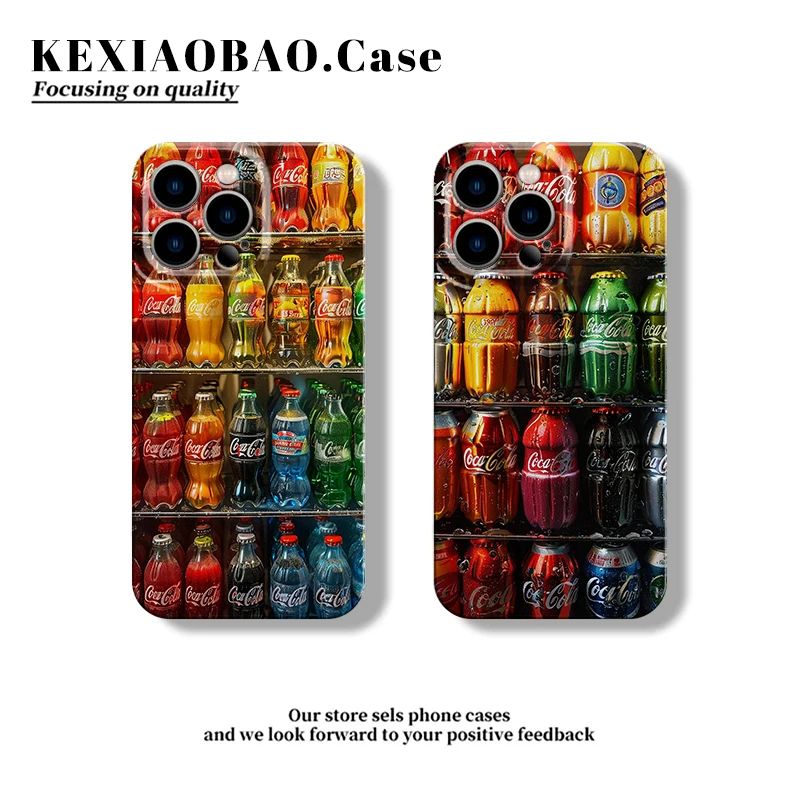 夏日汽水适用于苹果16promax小众15pro创意14pro小米15菲林手机壳