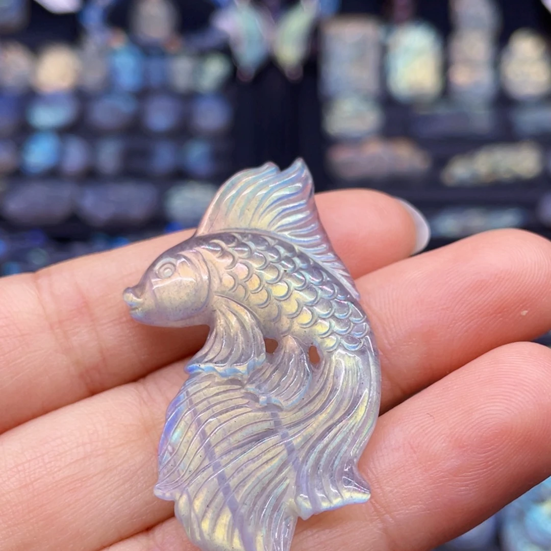 长石未镶嵌裸石爱****皮鱼