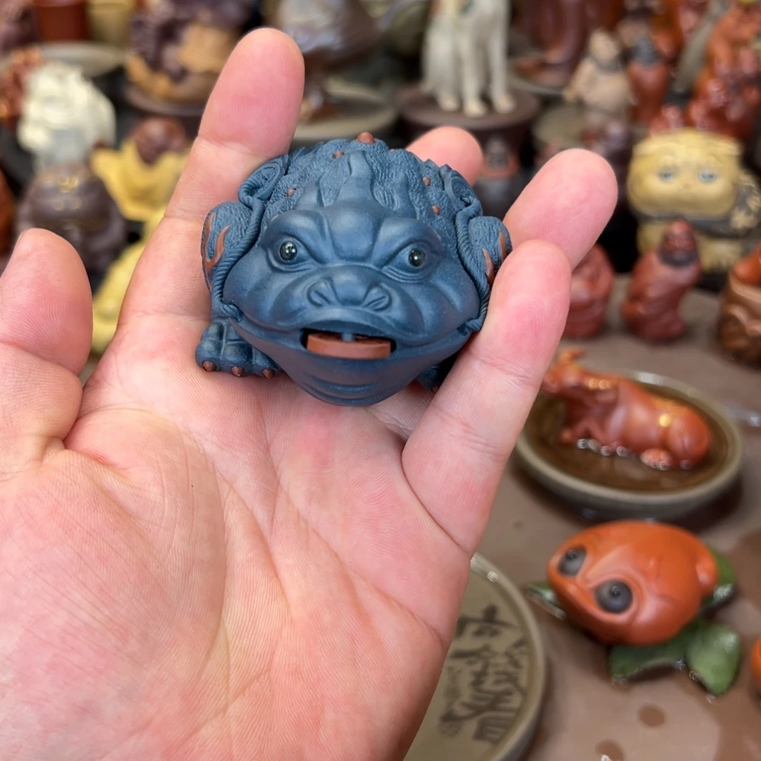 紫砂茶宠紫砂金蟾 微瑕