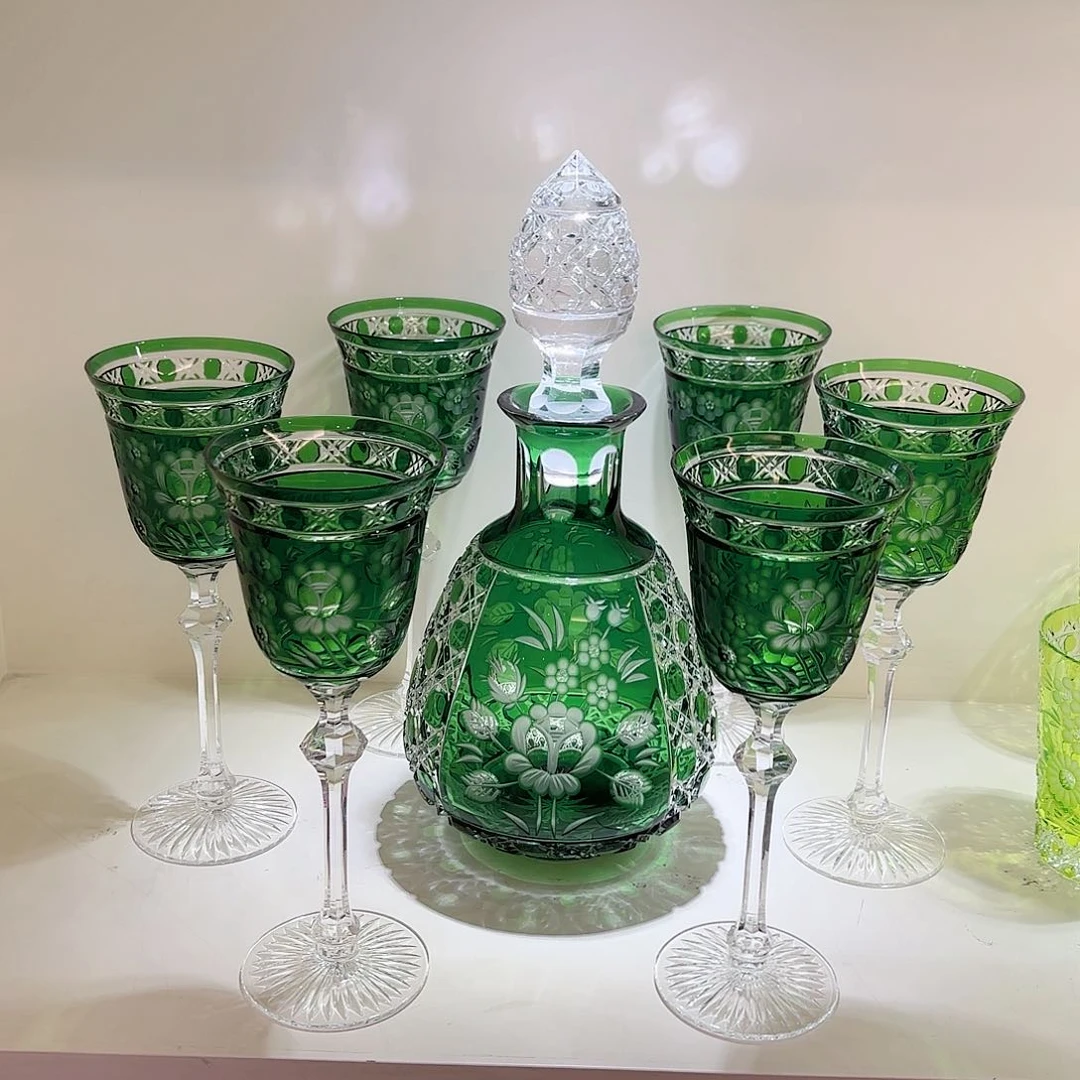 水晶杯水晶花瓶果盘通宝工艺品