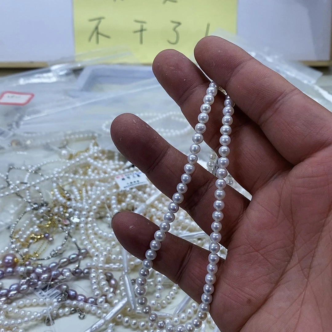 用***9银S925镶嵌颈饰淡水珍珠