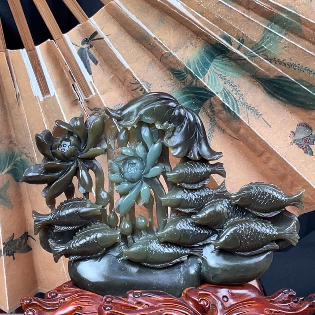 和田玉未镶嵌摆件