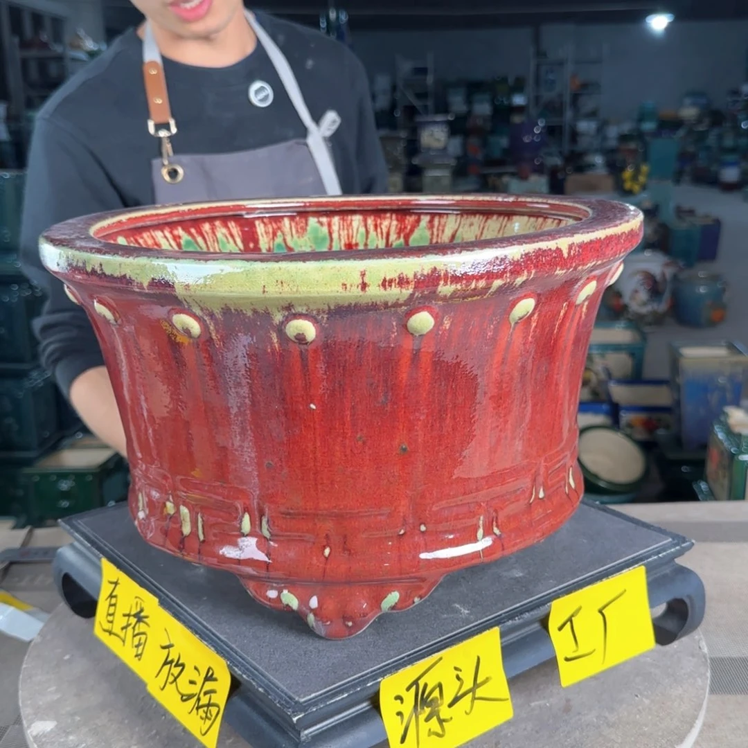 一风堂石湾花盆。缝隙188