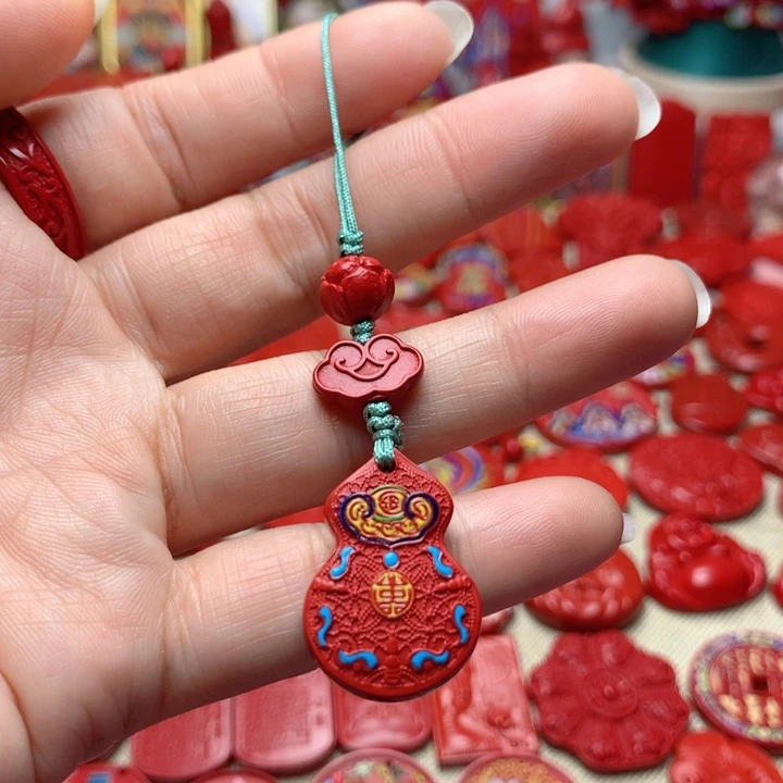 天然辰砂工艺品朱砂手机坠