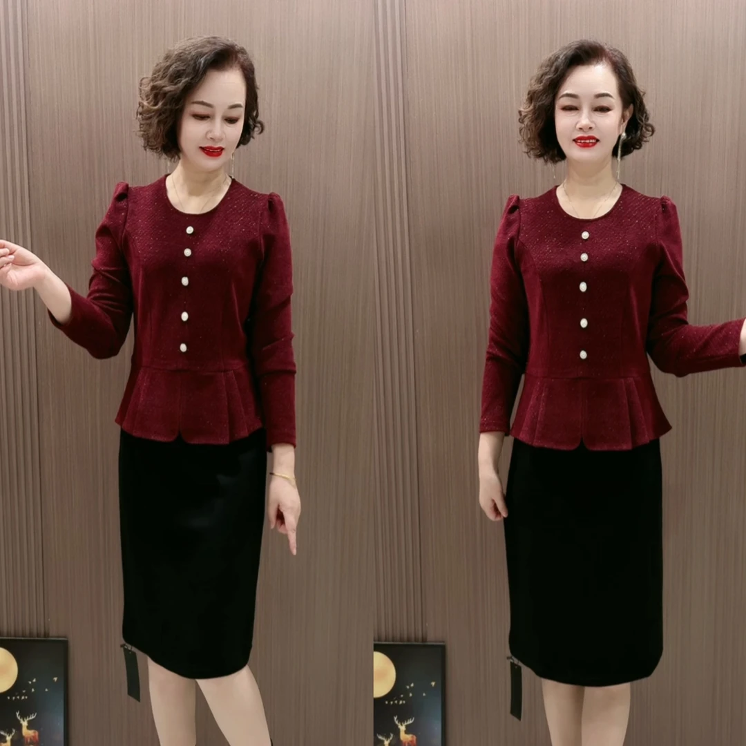 580款秋冬新款时尚春秋洋气假两件气质显瘦长袖包臀修身连衣裙