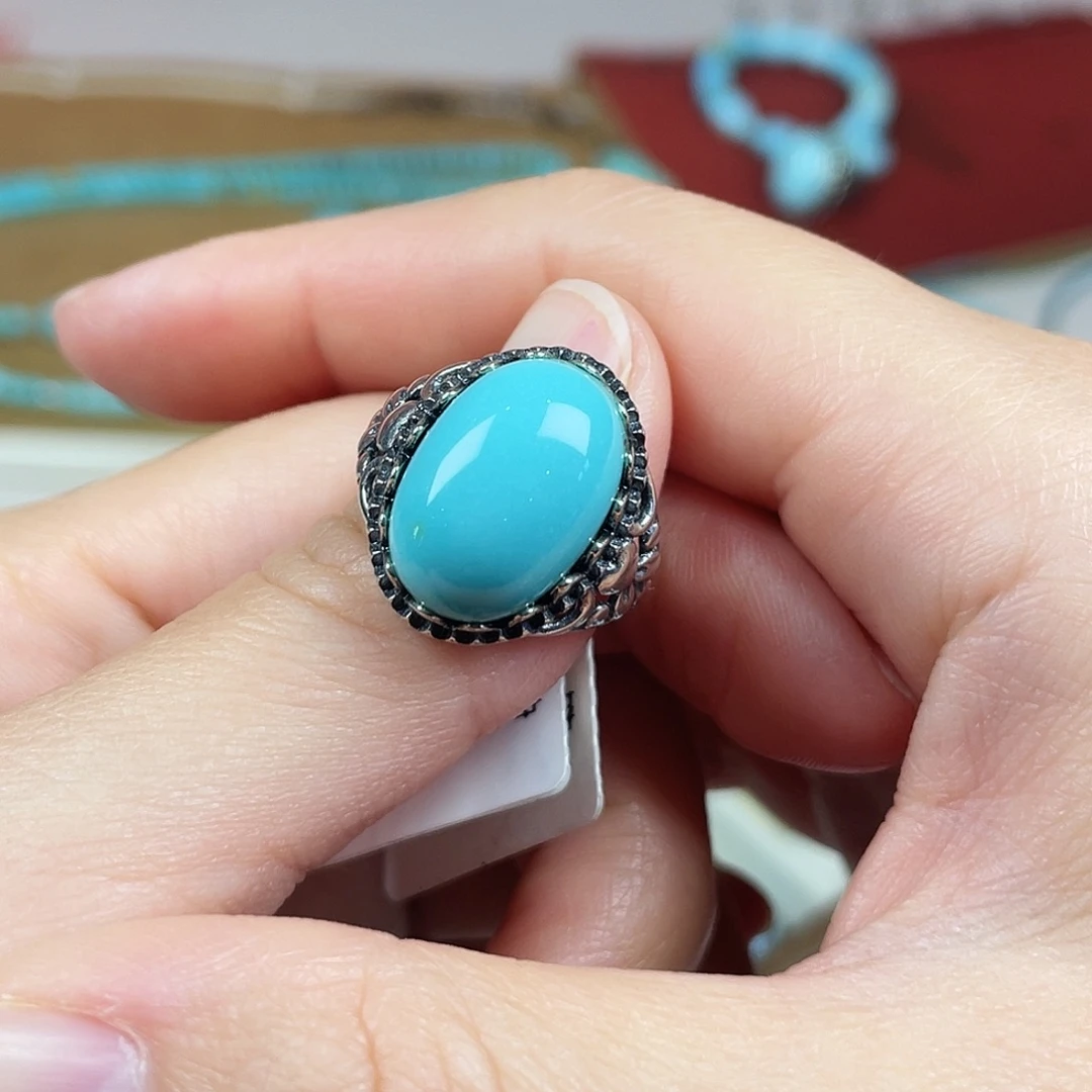 绿松石银S925镶嵌配饰