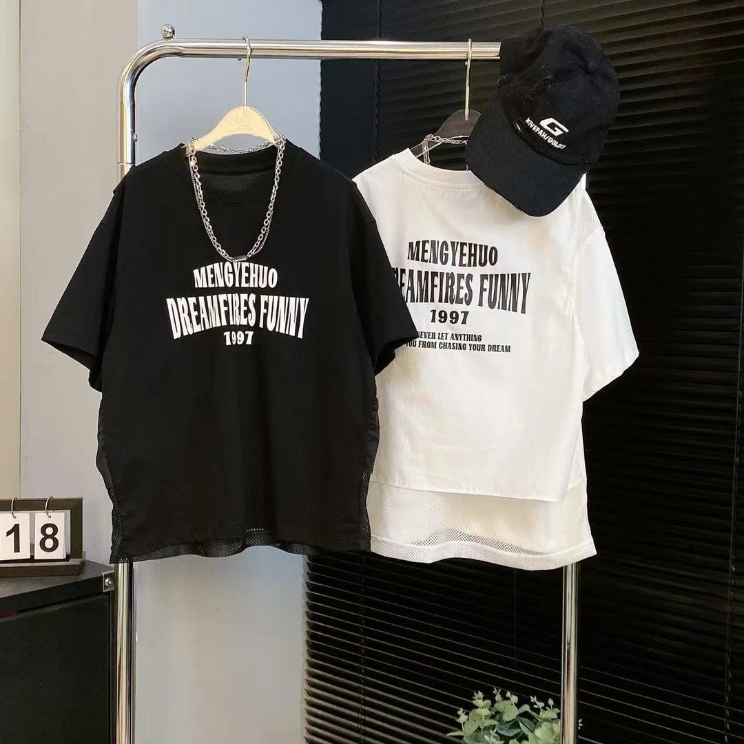 【嘟妈童装】儿童洋气假两件短袖中大童休闲夏季薄款T恤3236