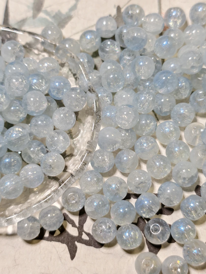 今日新款爆花琉璃珠DIY手工串珠儿童串珠DIY散珠自选琉璃珠珠子