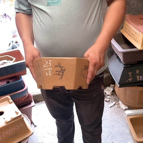 紫砂花盆手工定制
