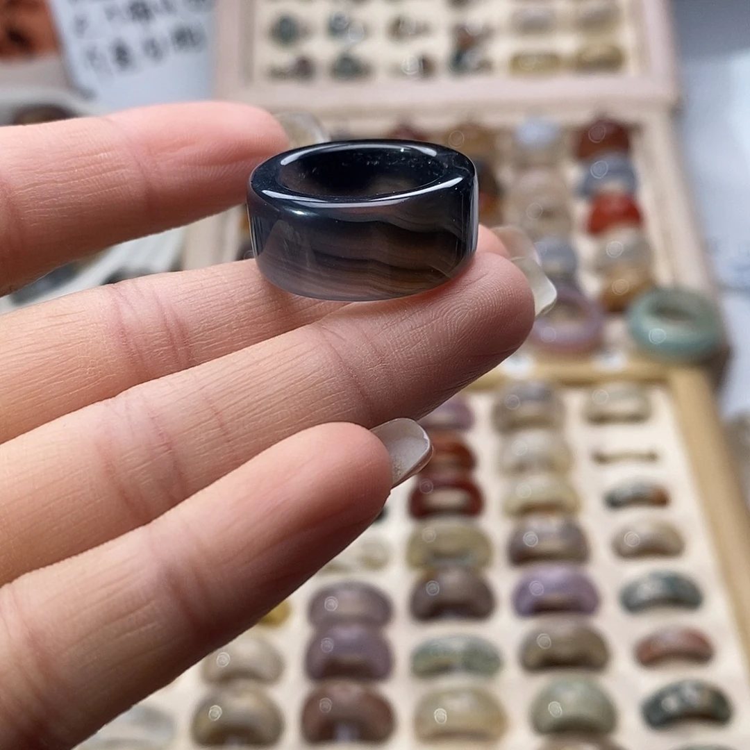 玛瑙/玉髓未镶嵌戒指A 51不退换港16