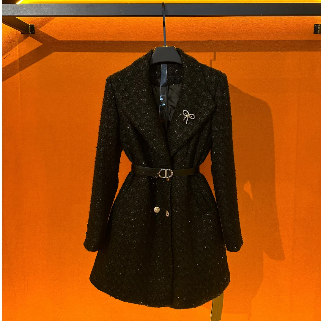 品牌DT-2024冬季新款时尚气质中长款外套R8842