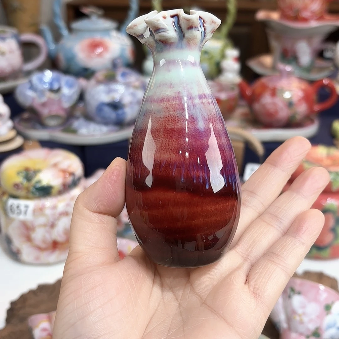 景德镇手绘高温釉下彩陶瓷茶具