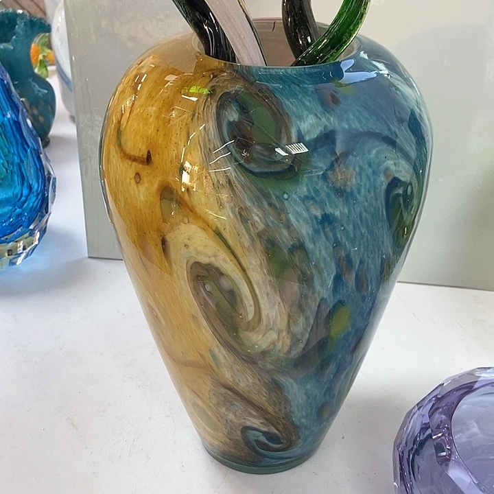 琉璃高度31厘米三色琉璃花瓶