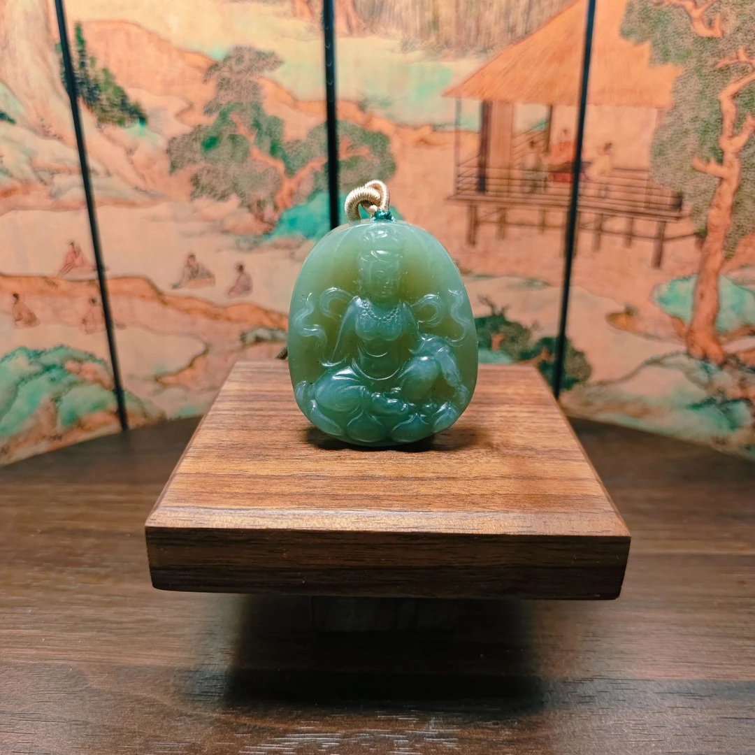 B和田玉观音吊坠0371
