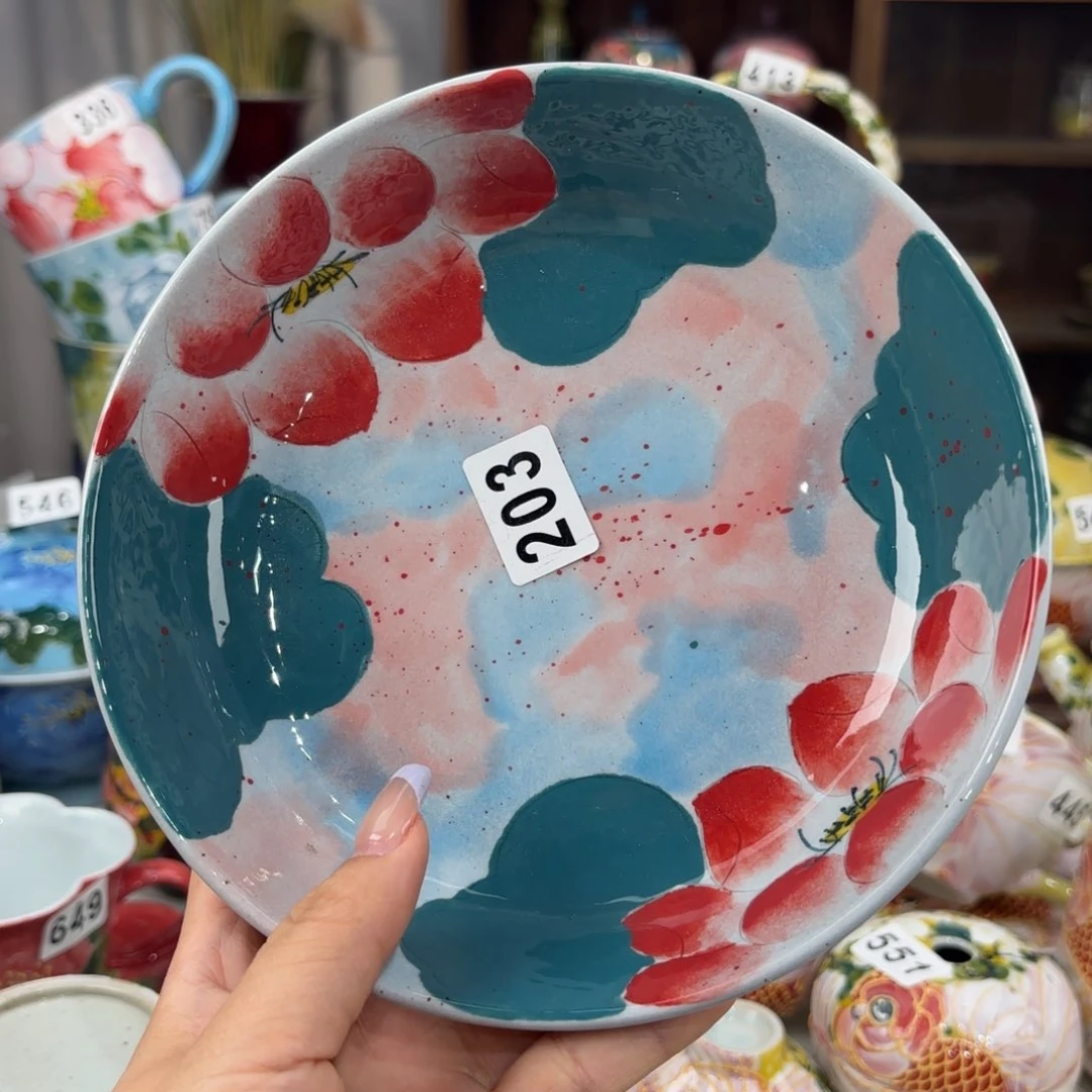 瓷片景德镇手绘高温釉下彩陶瓷茶具